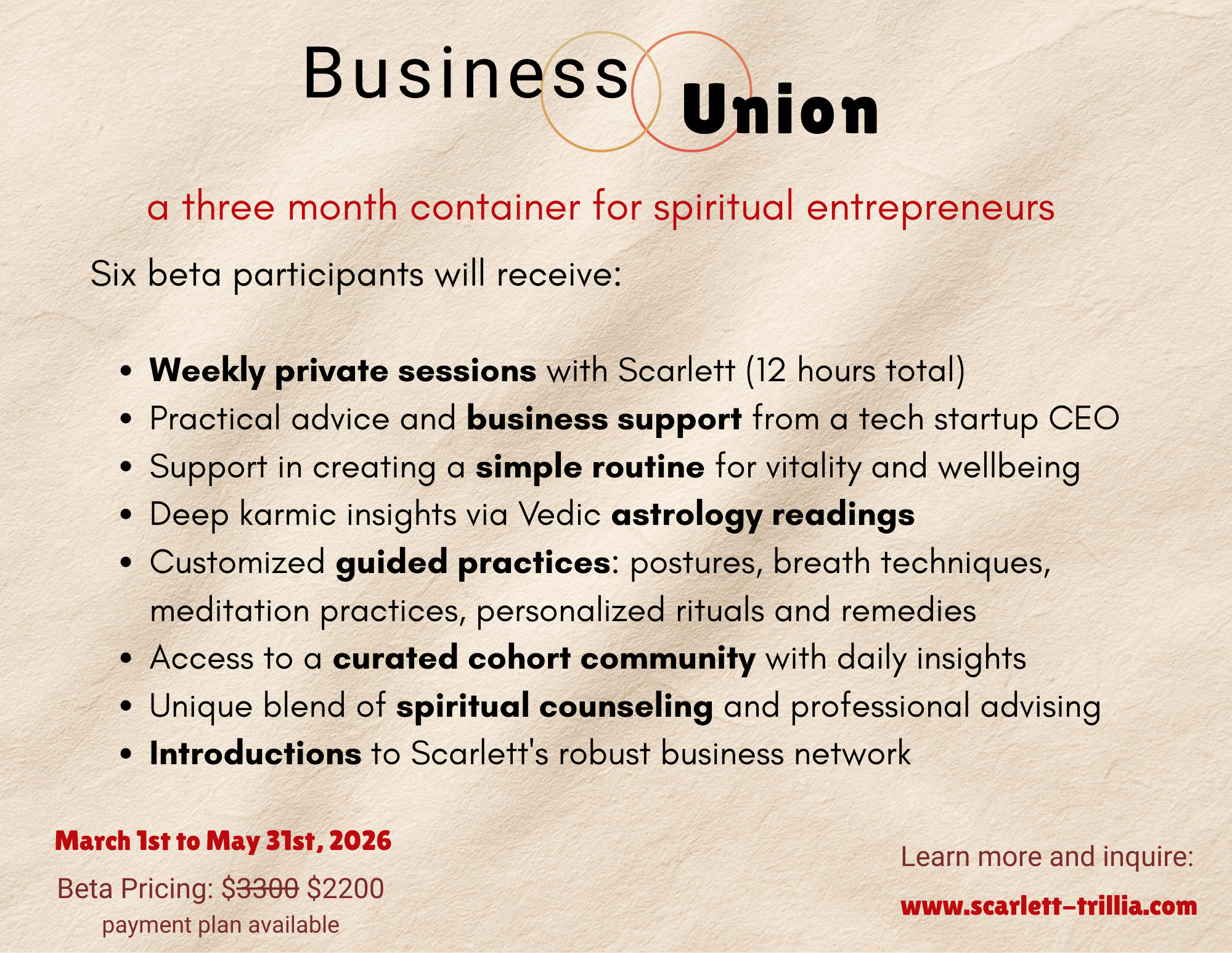Business Union flier